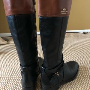 Coach tall leather boots